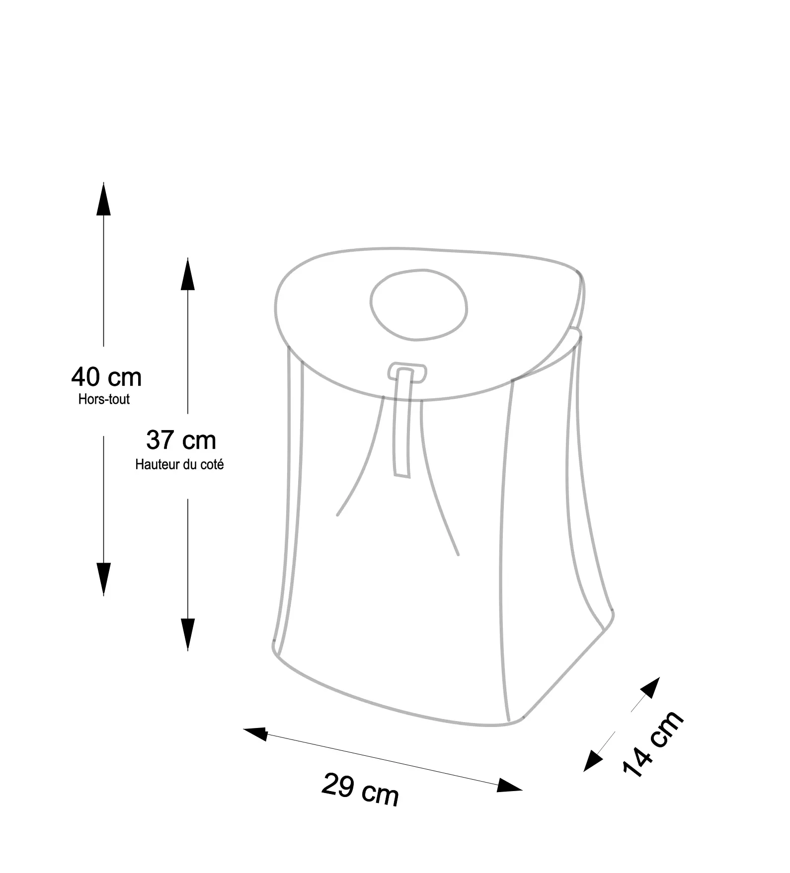 0 Croquis Dimensions Sac a dos