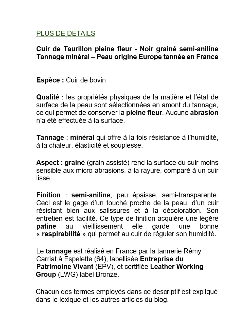 Detail Taurillon